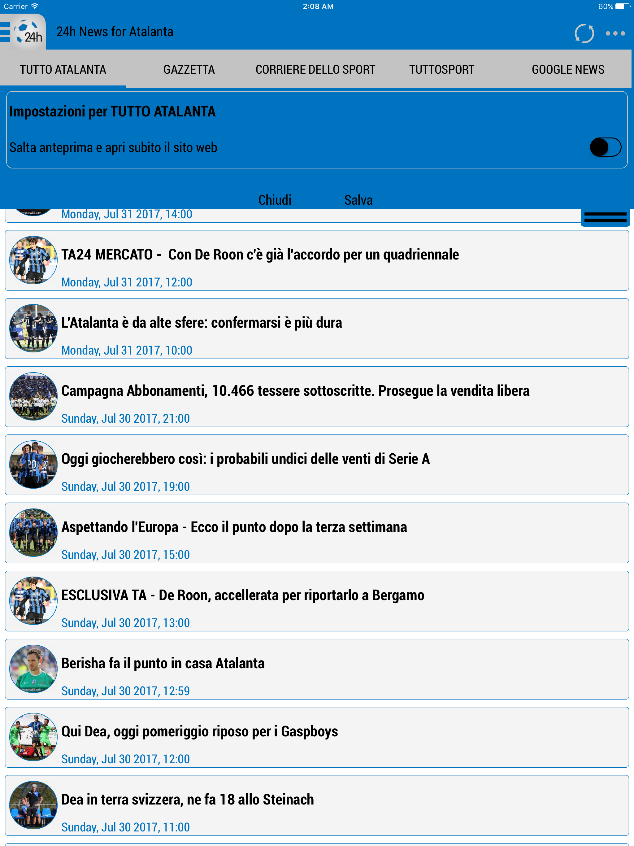 24h News for Atalanta