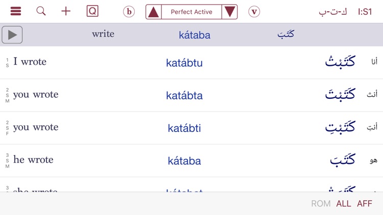 CJKI Arabic Verb Conjugator