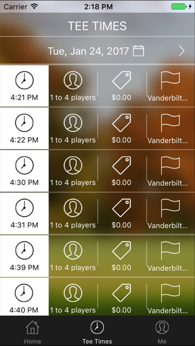 Screenshot #3 pour Vanderbilt Legends Tee Times