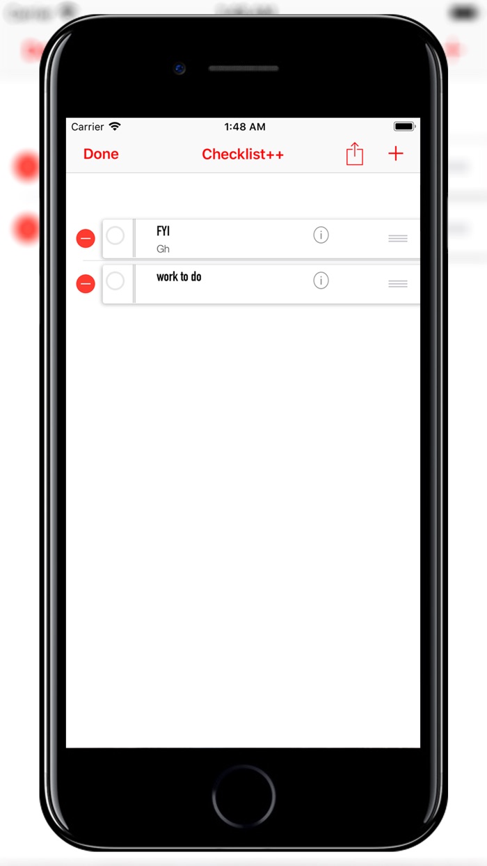 CheckLIst To Do Index