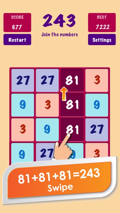 Classic 2048 puzzle game handy screenshot 2