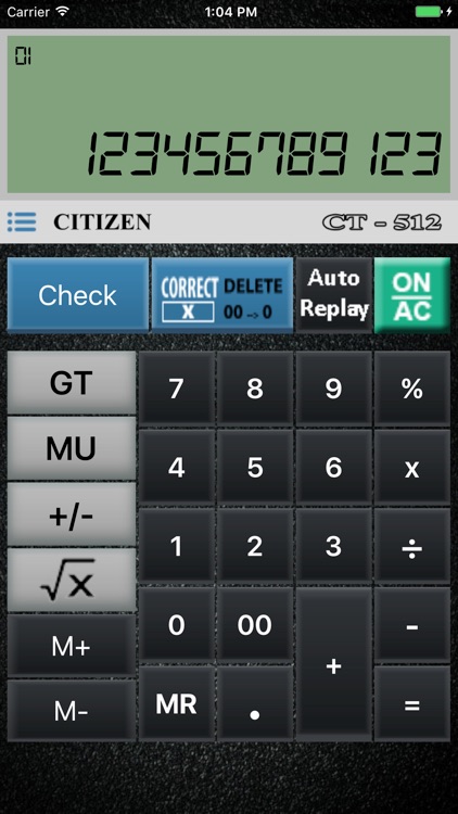 Citizen Calculator CT