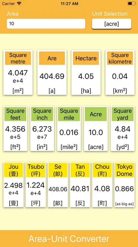 Area-Unit Converter