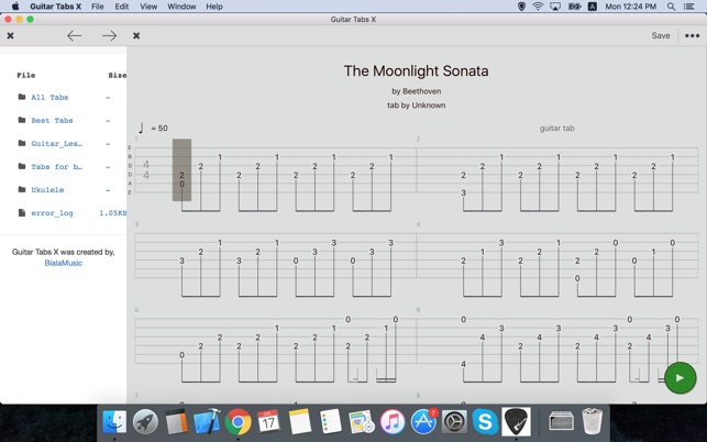Guitar Tabs X on the Mac App Store