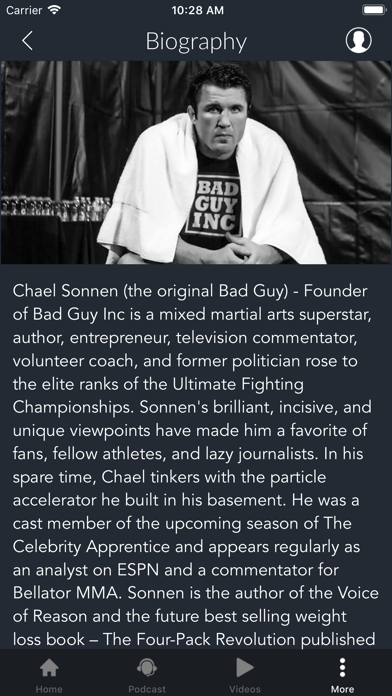 Chael Sonnen iPhone screenshot 6 - Sports app