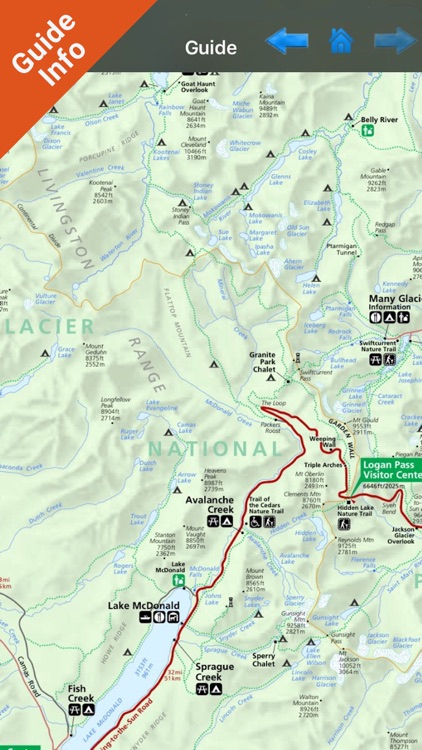 Glacier National Park - GPS Map Navigator