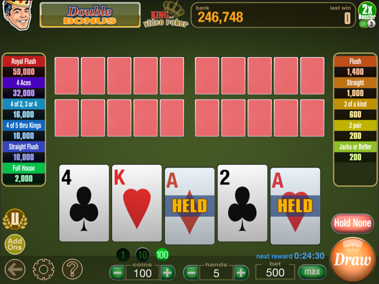 King Of Video Poker Multi Hand iPad screenshot