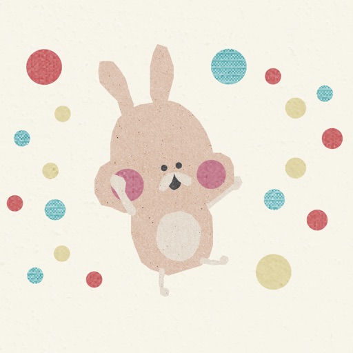 Cute Paper Cutout Rabbit Icon