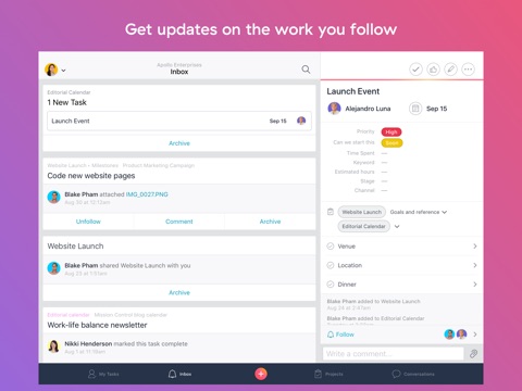 Asana: Work in one place screenshot 2