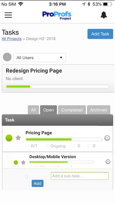 Screenshot #3 pour ProProfs Project