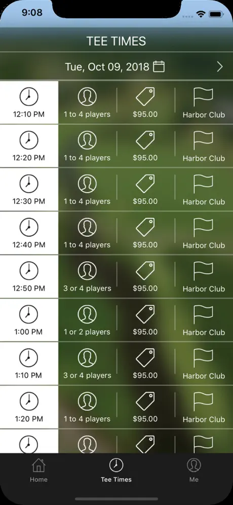 Harbor Club Tee Times