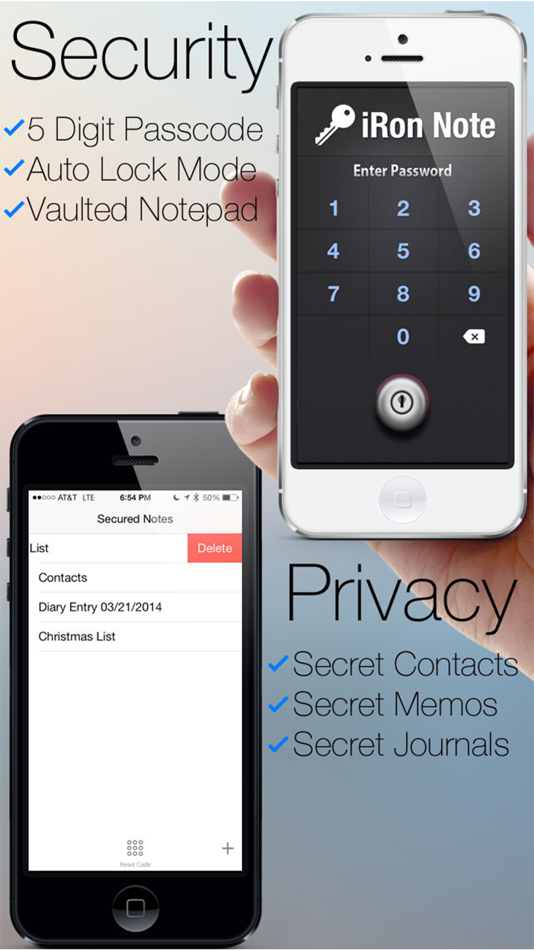 iRon Note Secret Hidden Folder - 1.1 - (iOS)