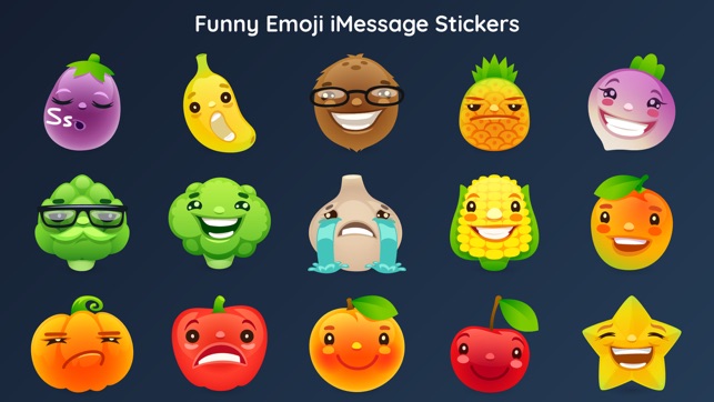 Funny Fruits Emojis Sticker IM(圖2)-速報App