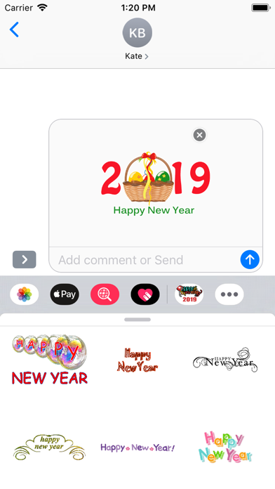How to cancel & delete Happy New Year 2019 Sticker from iphone & ipad 2