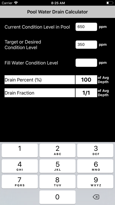 Pool Drain Percent Calculator screenshot 4