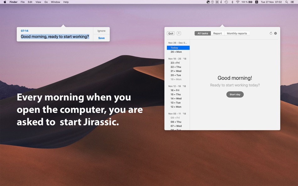 #2. Jirassic - Jira Time Tracker (macOS) Podle: RalCr