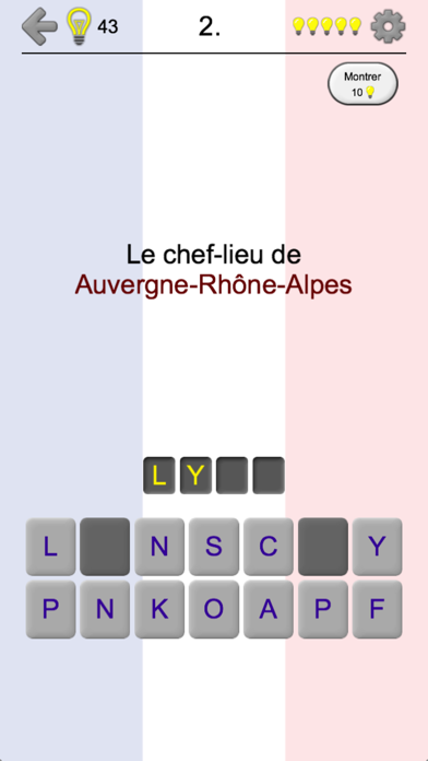 Screenshot #2 pour Les régions françaises - Quiz