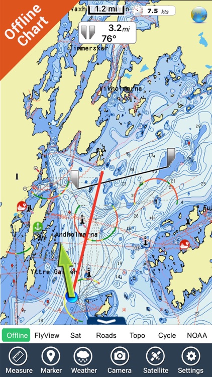 Marine Stockholm HD GPS Map Navigator screenshot-3
