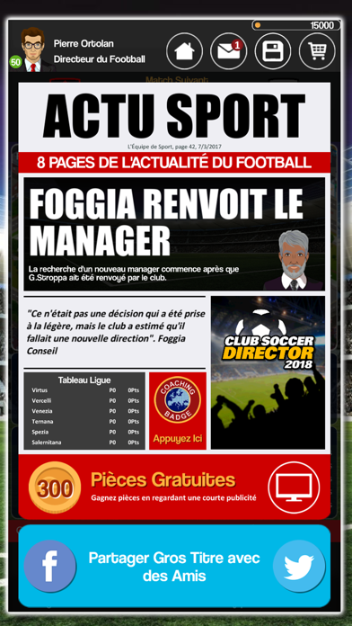 Screenshot #3 pour Club Soccer Director 2018