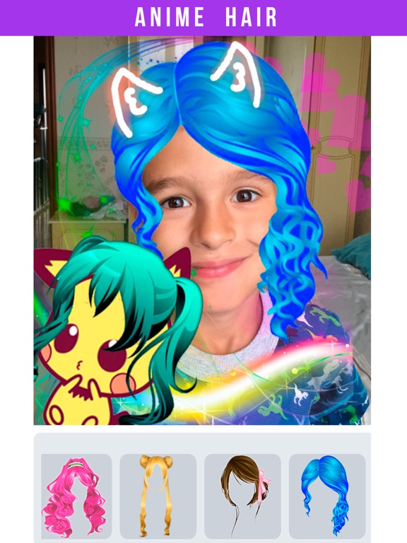 Screenshot #6 pour Anime cheveux fous coloriage application photo