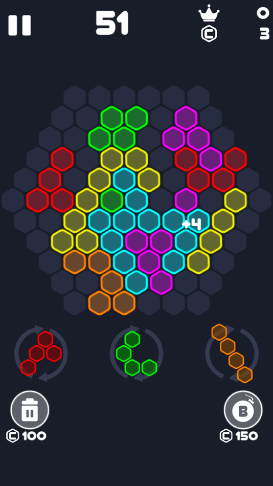 #4. Neon Block Puzzle : Fill Board (iOS) Podle: Hoang Vinh Nguyen