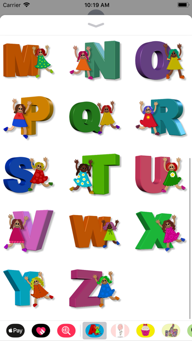 Girl Alphabet Sticker Pack screenshot 2