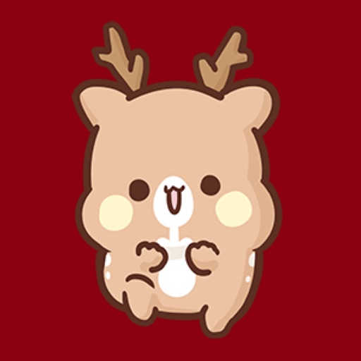 Puffy reindeer icon