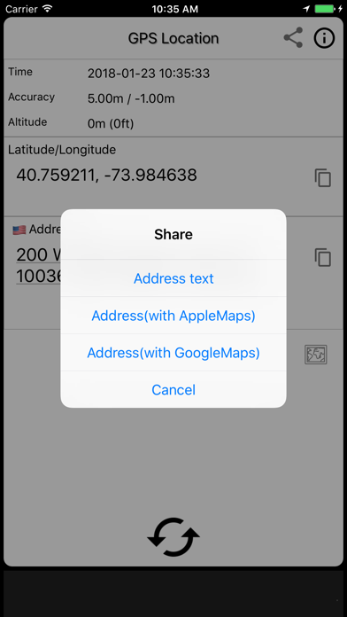 Screenshot #2 pour GPS Location - Share address