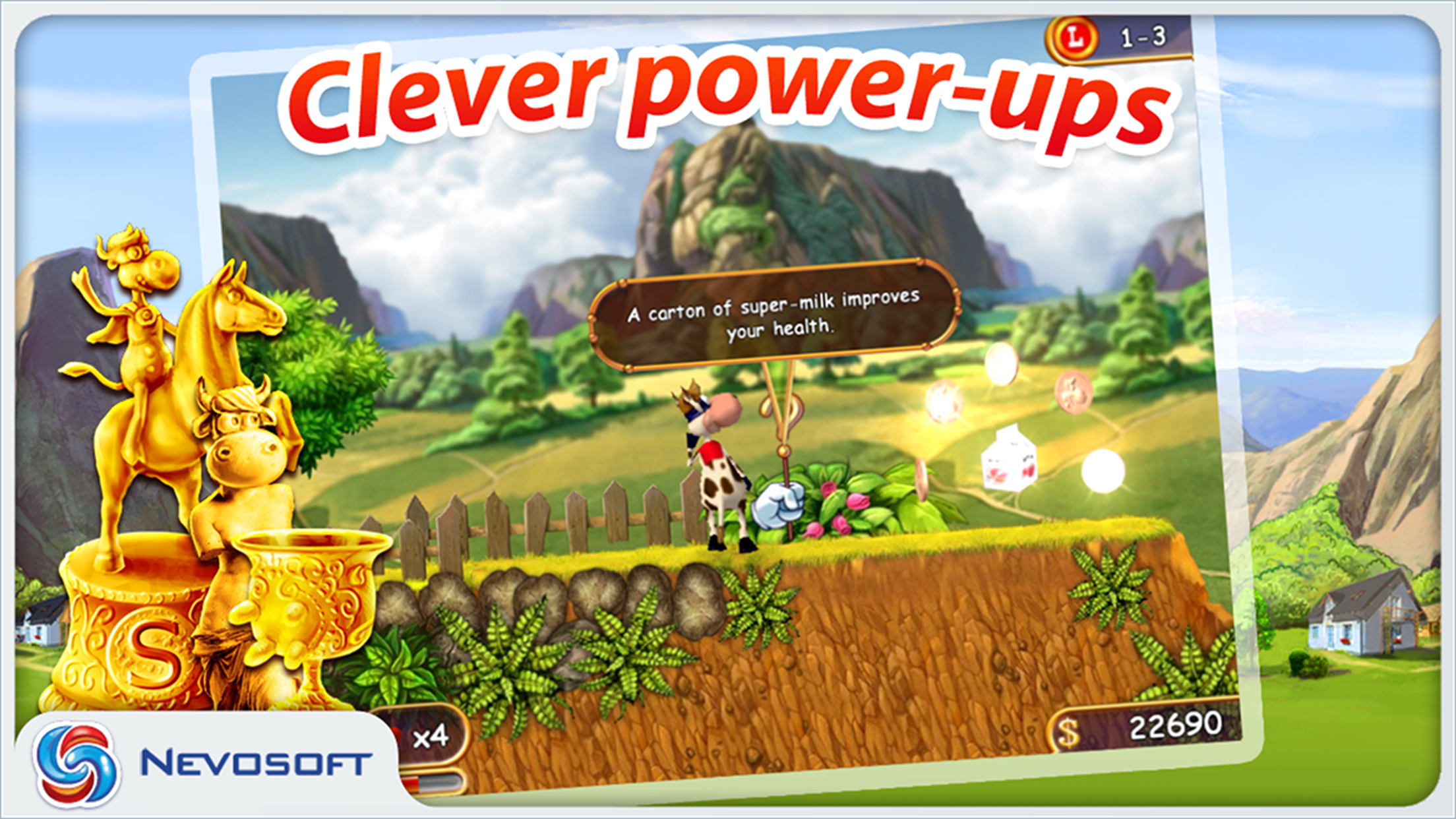 Supercow: funny farm arcade platformer Lite