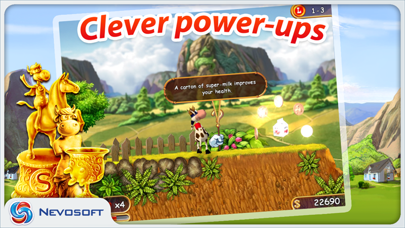 Supercow: funny farm arcade platformer Lite official gameplay screenshot 3