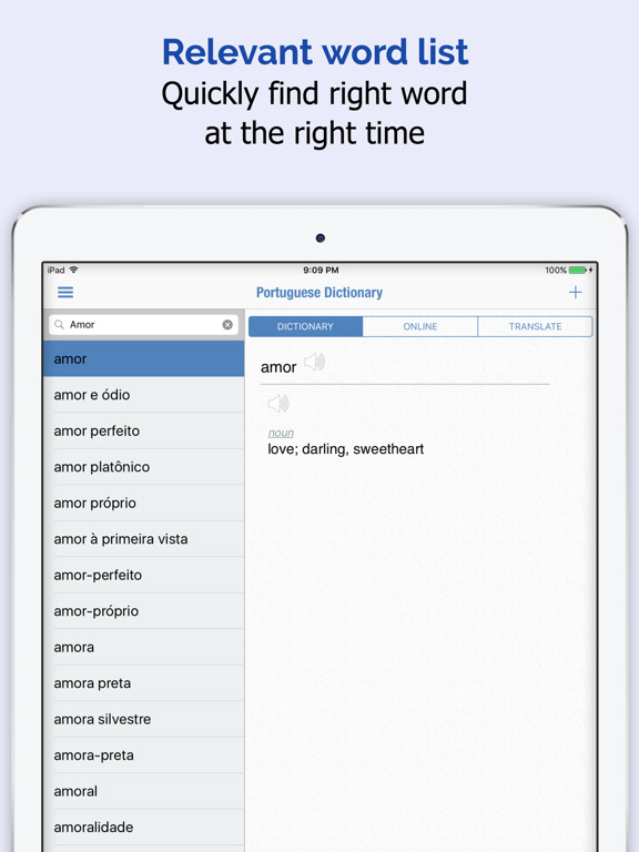 Screenshot #5 pour Portugais Dictionnaire +