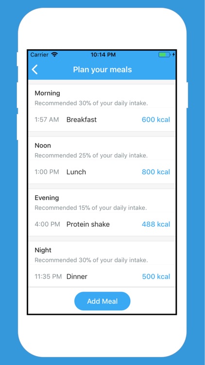 Calories Planner