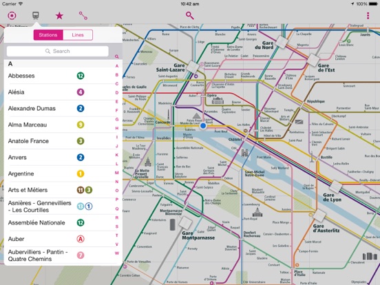Paris Rail Map Lite iPad screenshot 4 - Travel app