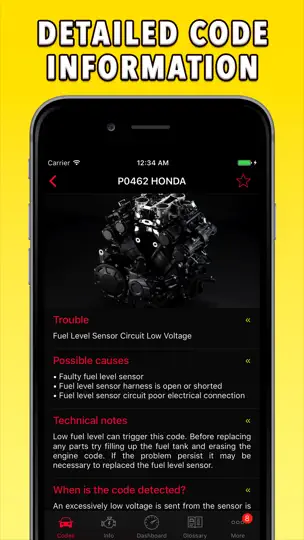 Скриншот OBD-2 Honda на iPhone 5