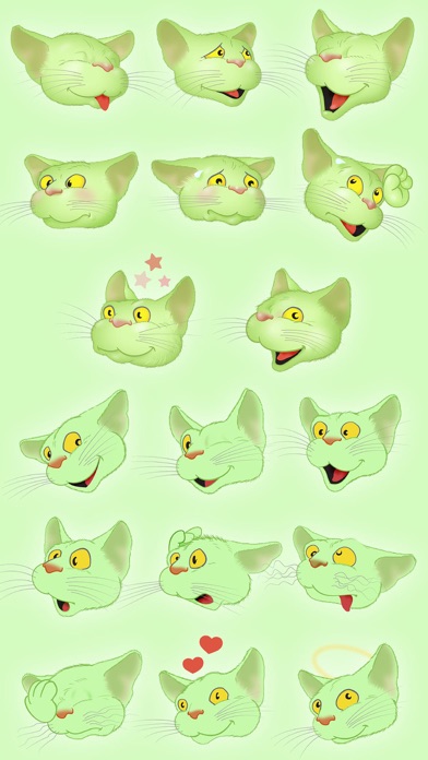 Green Cat emoji screenshot 3