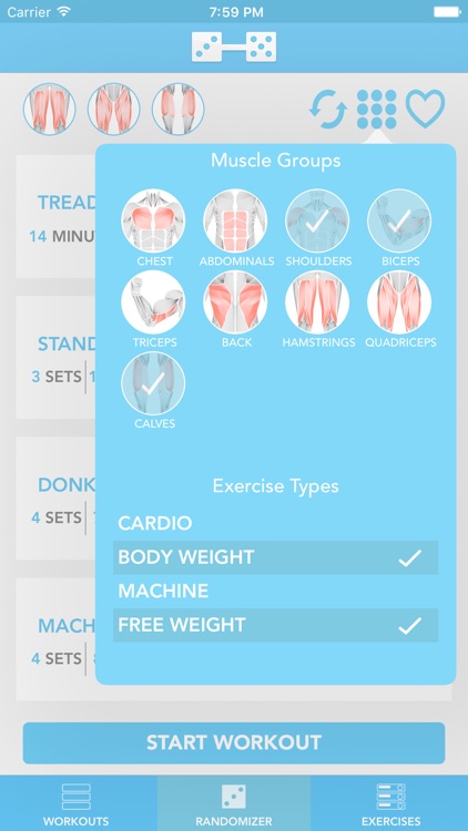 Random Workout Builder