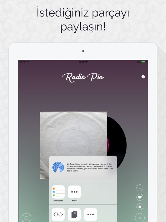 Radio Pia iPad screenshot 3 - Music app