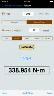 torque calculator, units conv iphone screenshot 1