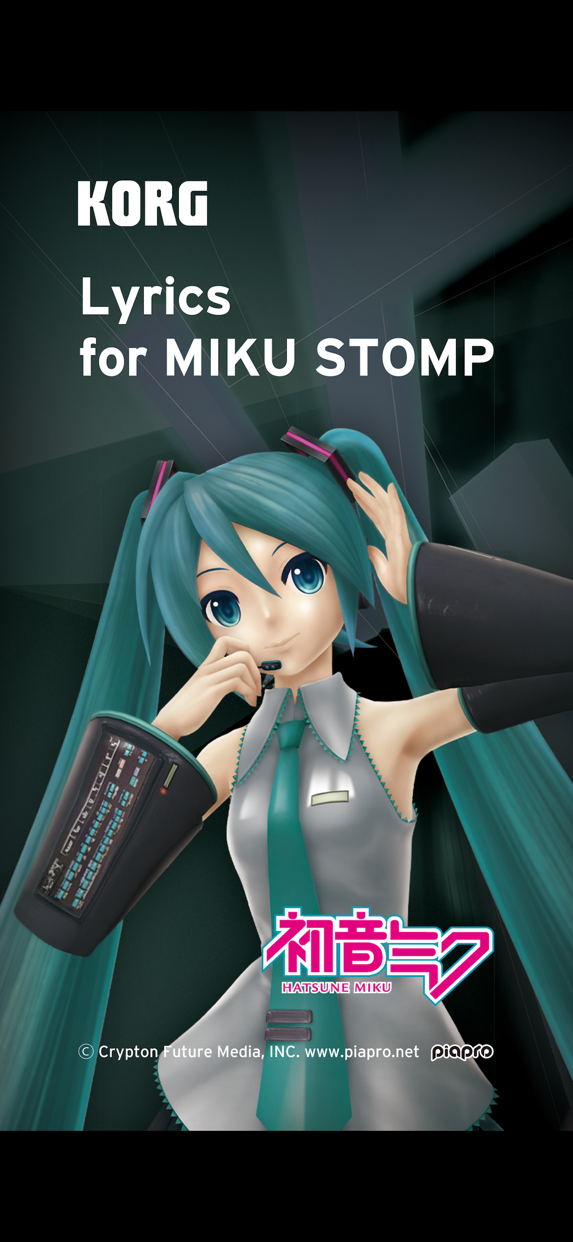Lyrics for MIKU STOMP