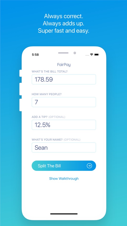 #2. FairPay - Bill Splitter (iOS) 由: Parklife, Inc