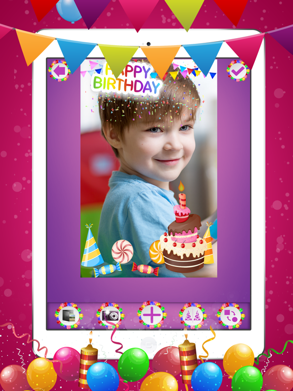 Birthday Photo Montage Frame iPad screenshot 4 - Lifestyle app