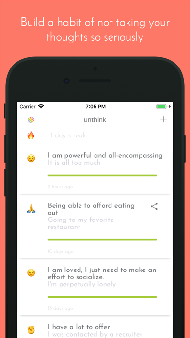 Unthink - CBT & Mental Health Screenshot