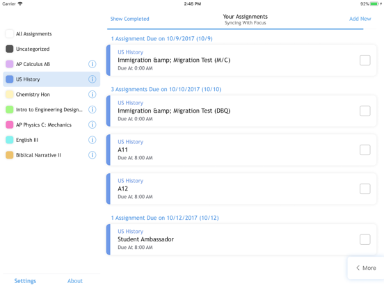 Assignist iPad screenshot 5 - Productivity app