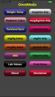 omnimedix medical calculator iphone screenshot 1