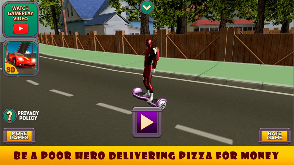#1. Superhero Hoverboard Pizza Delivery (iOS) 由: Juliia Blokhina
