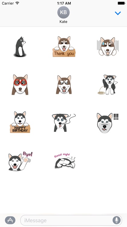 Huskymoji - Smart Husky Dog Emoji Sticker