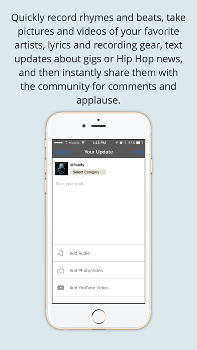 Rapify: The Social Network App for Hip Hop Culture screenshot