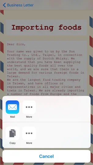 Business Letter Lite iPhone Screenshot 4