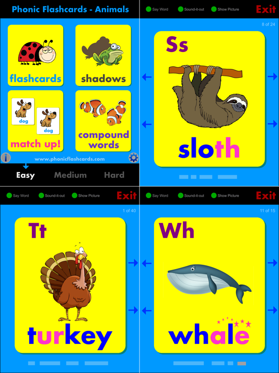 Screenshot #1 for Phonic Flashcards - ANIMALS