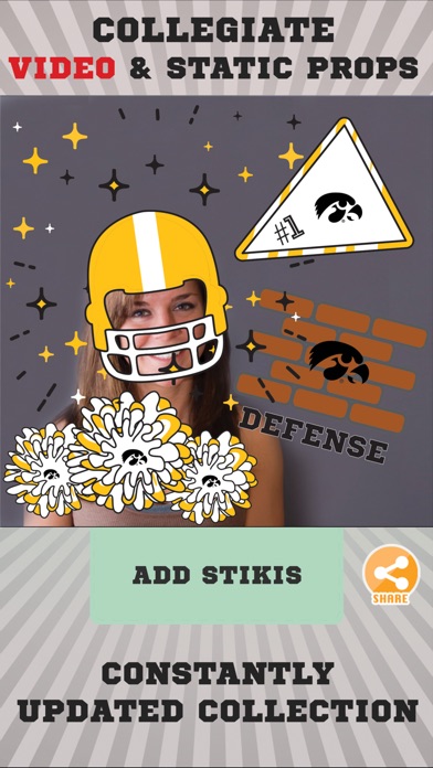 Iowa Hawkeyes Animated Selfie Stickers screenshot 2